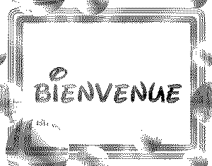 Gif animé bienvenue noir et blanc